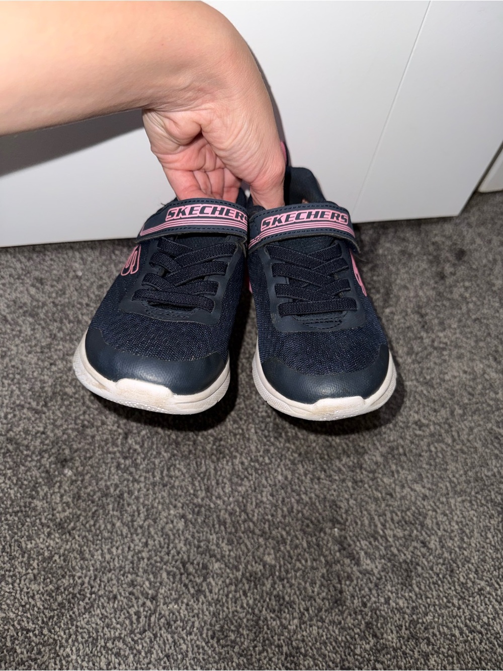 Skechers Kids Navy and Pink Athletic Sneakers Size 12